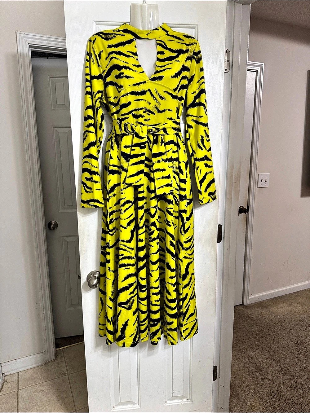 Metamorphosis Girl Tiger Print Midi Dress Size XL Like New